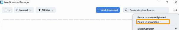 Past urls from file